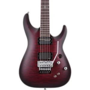 Schecter Guitar Research C-1 Platinum FR S Electric Guitar Satin Crimson Red Burst